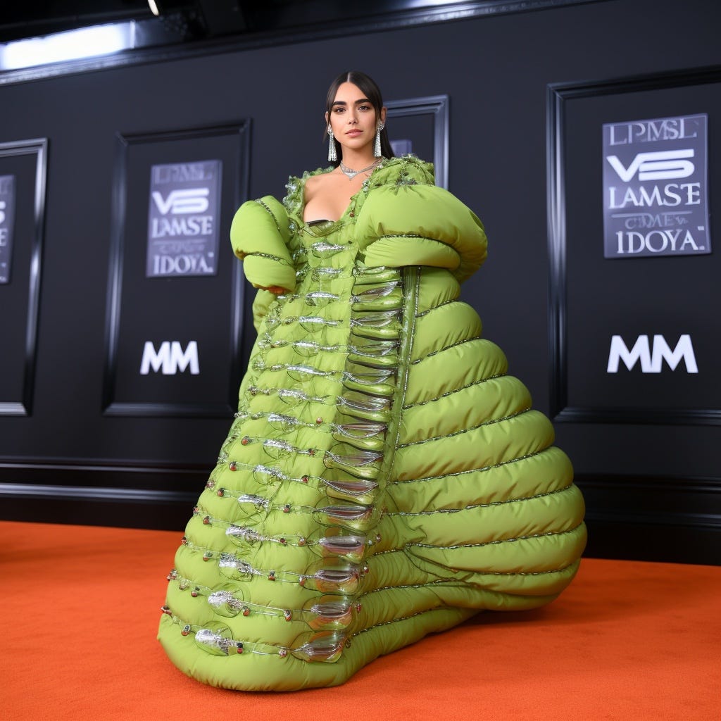 Dua Lipa’s Daring Sluggish Fashion Choice Leaves VMAs in a Slime Trail