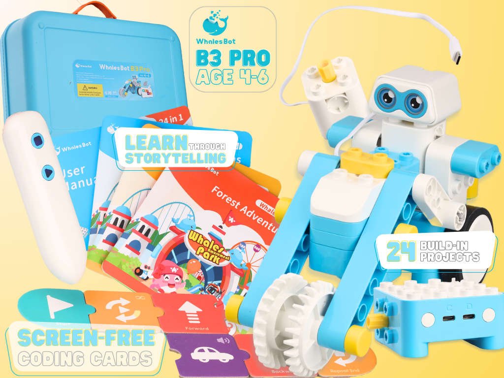 WhalesBot E7 Pro Coding Robot - Interactive Learning Toy for Kids