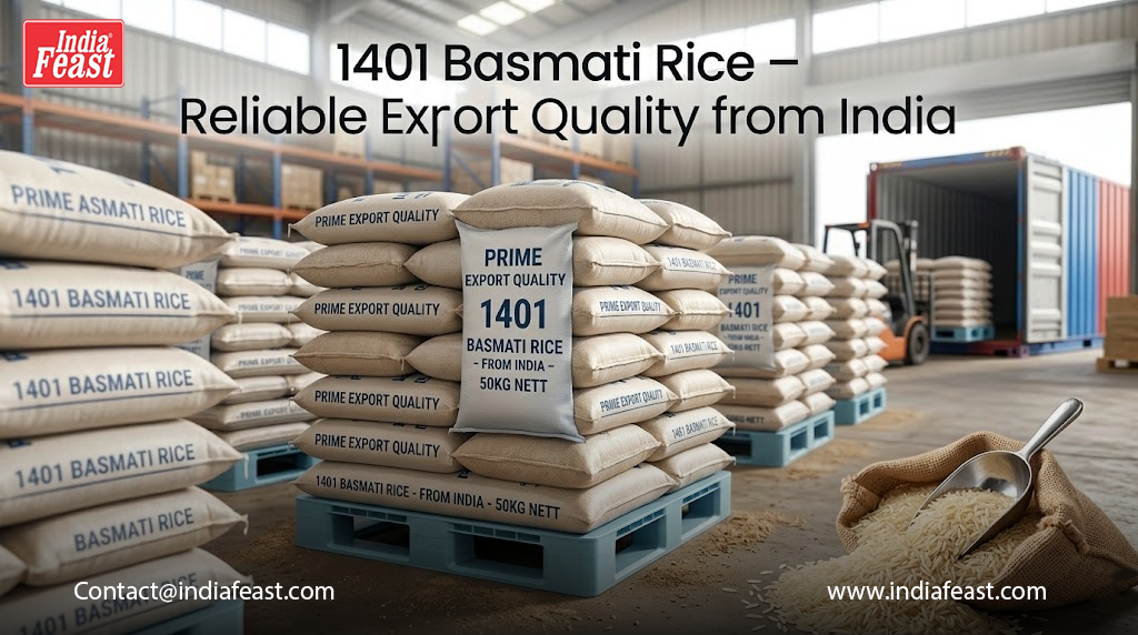 1401 Basmati Rice Exporter from India — Superior Length & Reliable Global Supply