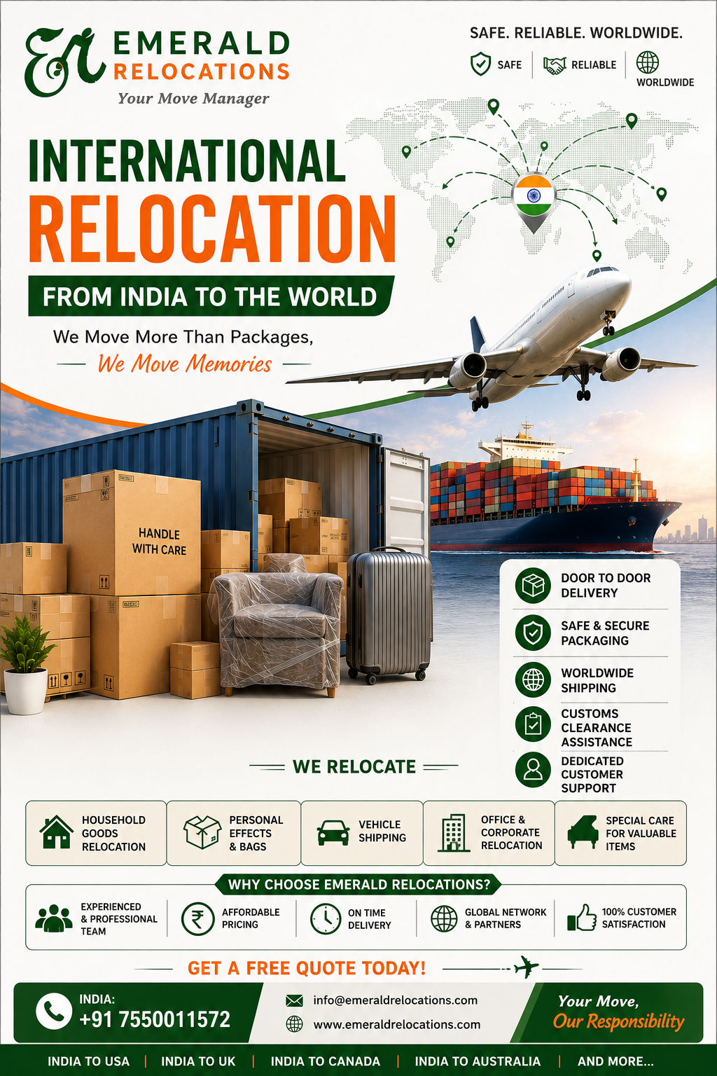 Trusted International Relocation Company in India | Emerald Relocations