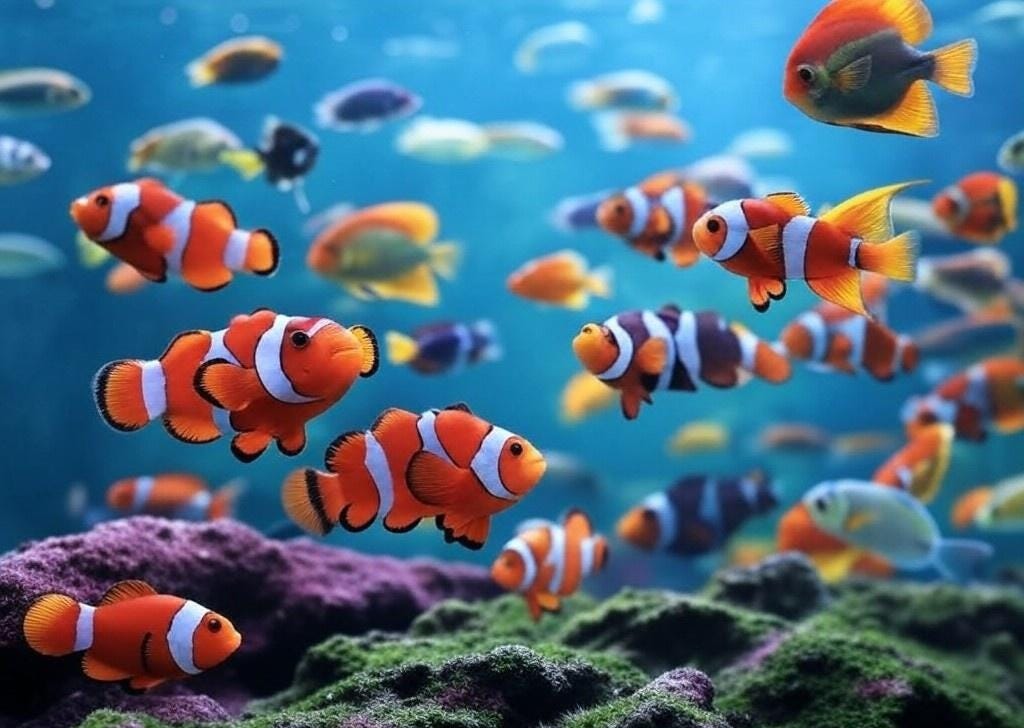 Die Farbenpracht der Zierfische