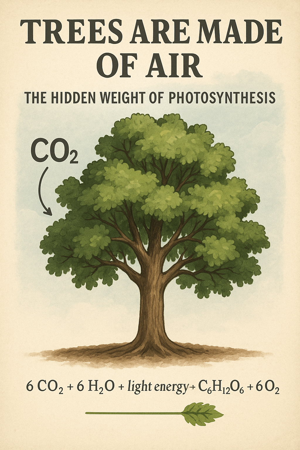 Trees Are Made of Air — The Hidden Weight of Photosynthesis