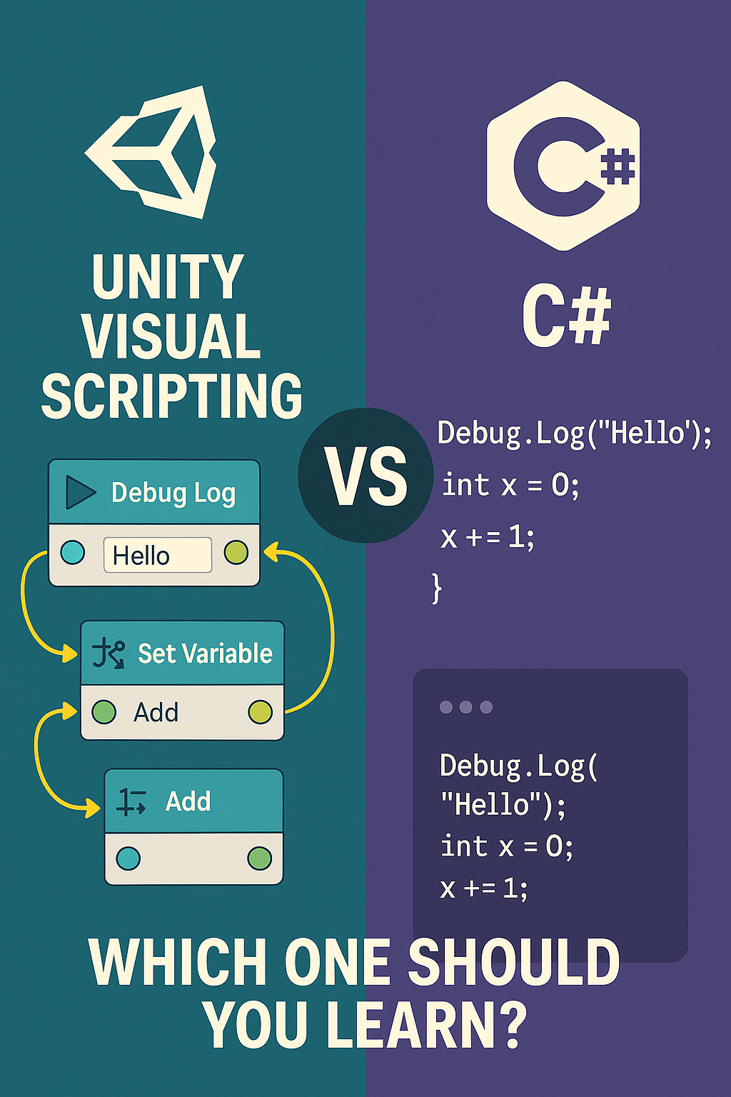 Unity Visual Scripting vs C#: Which One Should You Learn? | by Akshay ...