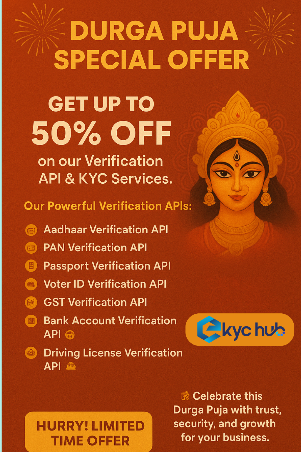 🎉 Durga Puja Special Offer — Celebrate Security & Savings with EKYC Hub
