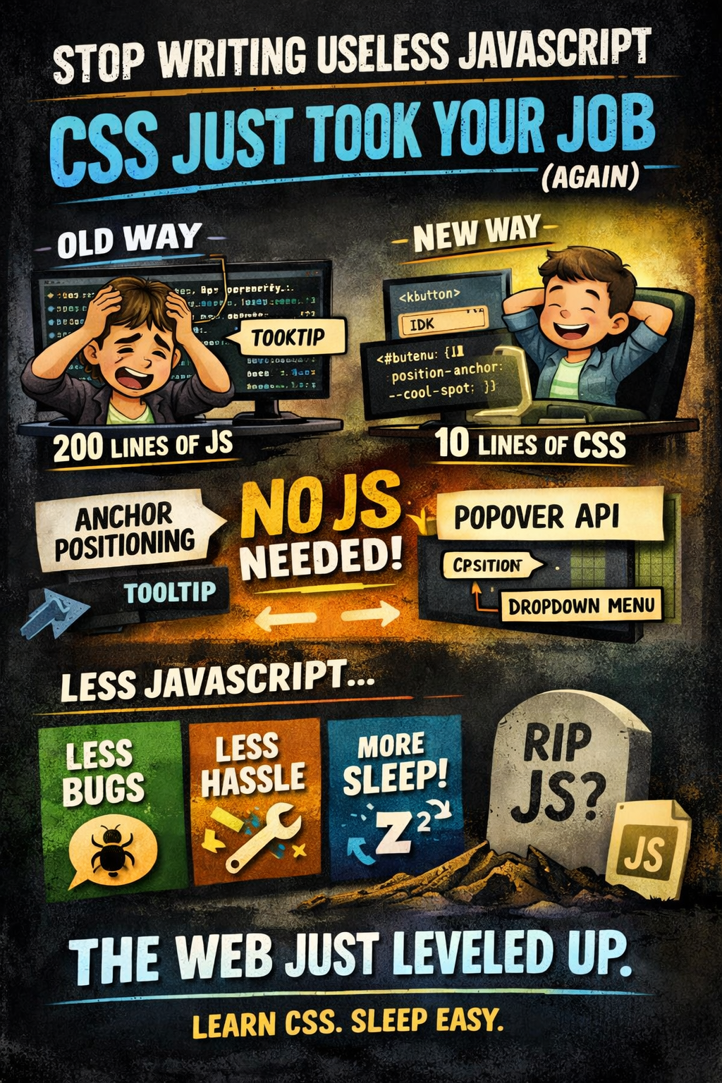 Stop Writing Useless JavaScript: CSS Just Took Your Job | by Er Raj ...