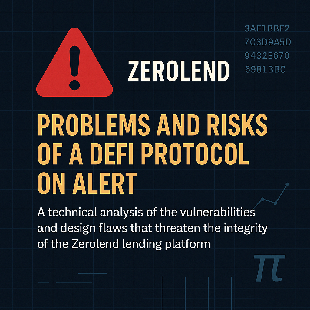 ☢️Zerolend: Problems and Risks of a DeFi Protocol on Alert.
