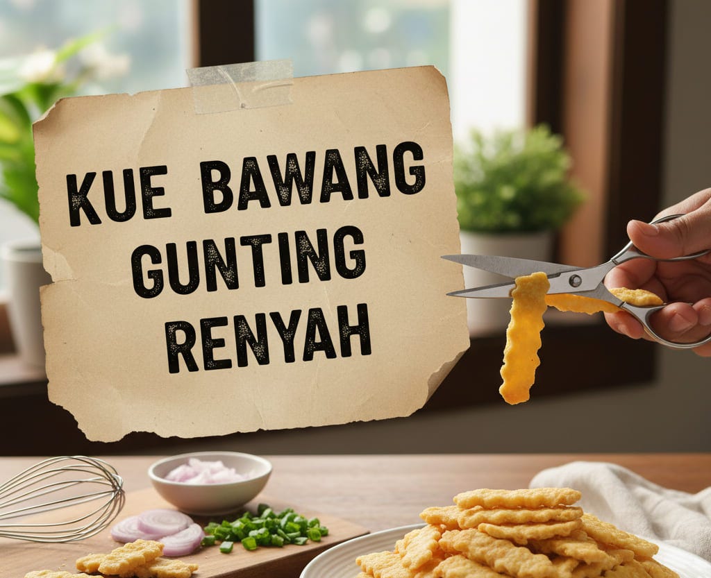 Resep Kue Bawang Gunting Renyah 1 Kg Tepung untuk Cemilan