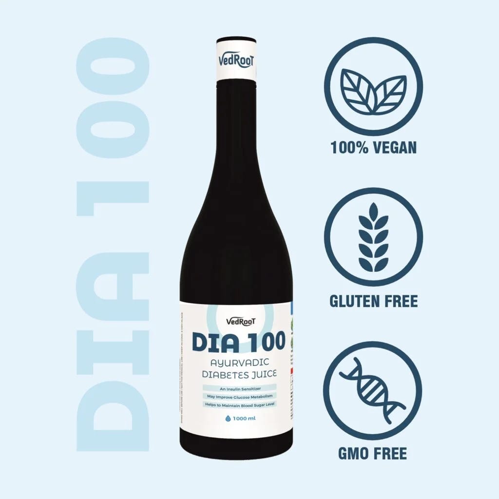 Dia100 The Ultimate Diabetes Care Juices for Diabetic Patients Ved