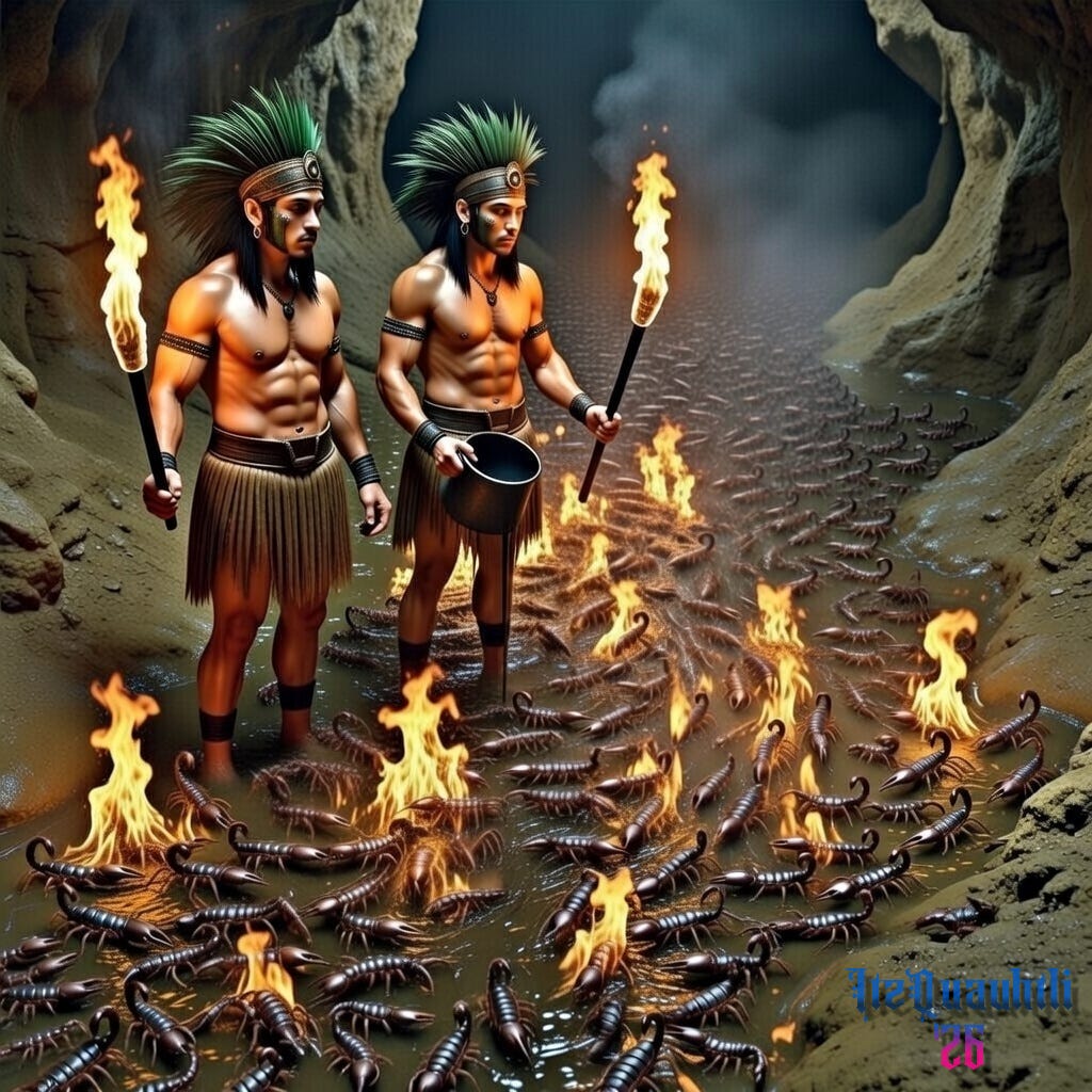 Scorching Scorpions (AI image prompted by Obsidian Eagle).