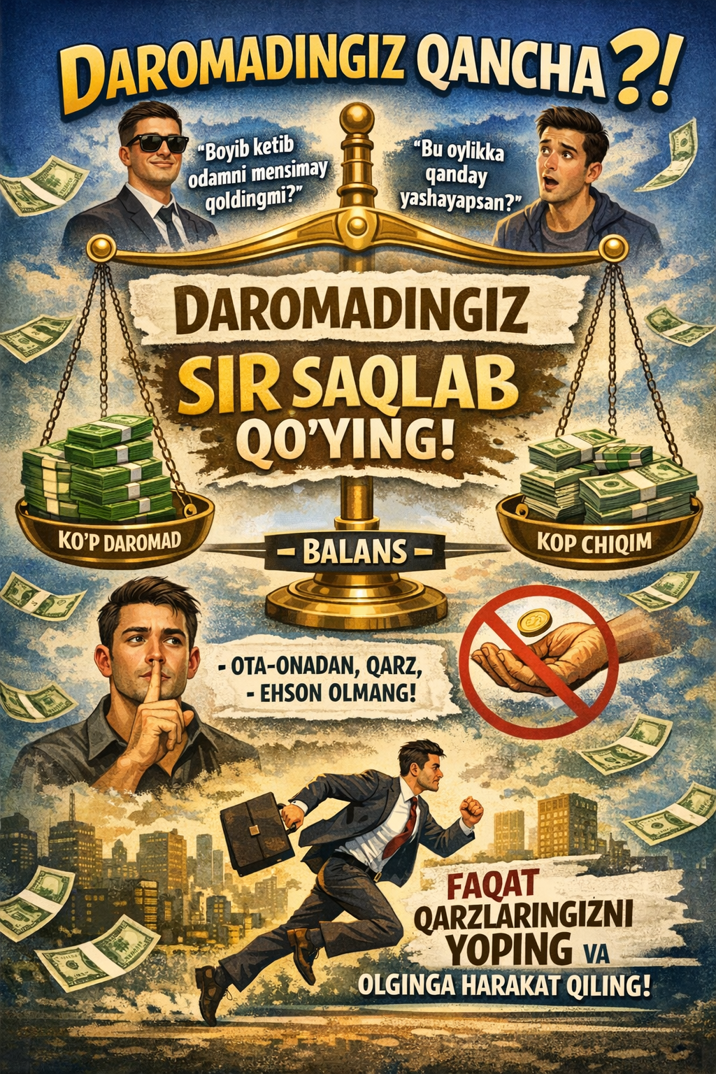 Hech qachon daromadingizni oshkor qilmang.