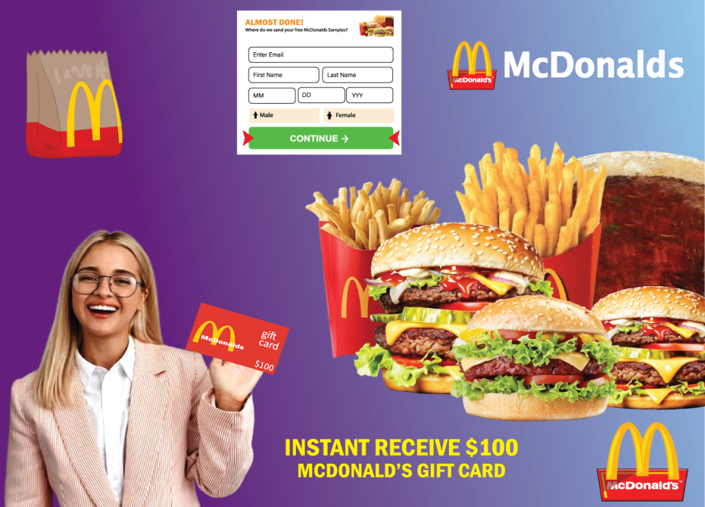 You Can Win 100 Free Mcdonalds Gift Card With Our Promotional offer