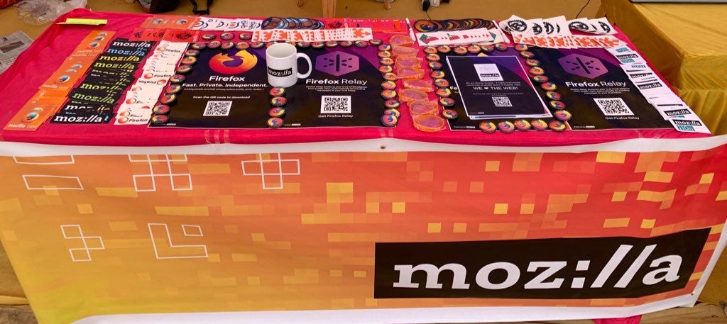 Mozilla India Booth — Setup