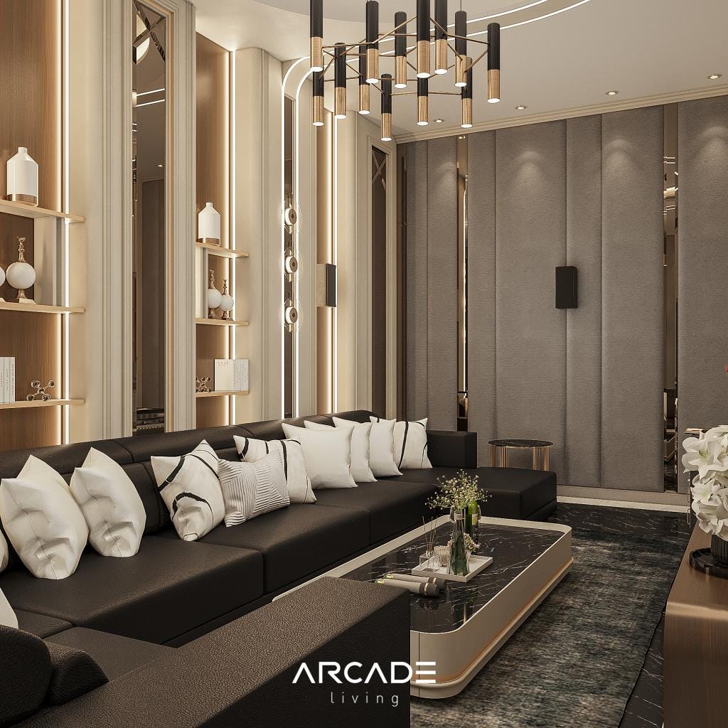 ELEGAN RUANG TAMU JASA DESAIN INTERIOR - ARCADE LIVING - Medium
