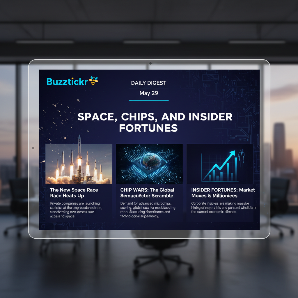 Buzztickr Daily Digest May 29: Space, Chips, and Insider Fortunes