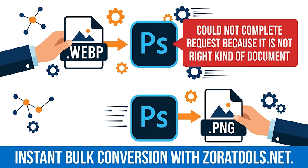 How to Fix “Could Not Complete Request Because It Is Not the Right Kind of Document” for WebP Files