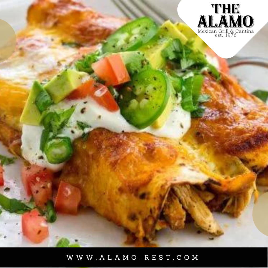 Come to The Alamo Bar & Grill and try our mouthwatering enchiladas
