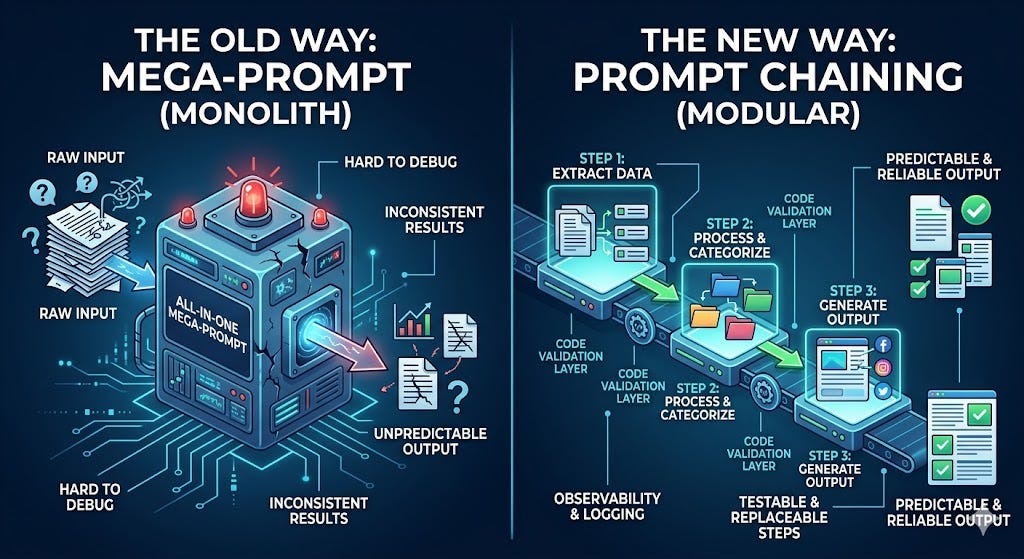 Prompt Chaining: Moving from Monoliths to Modular AI Architecture | by ...