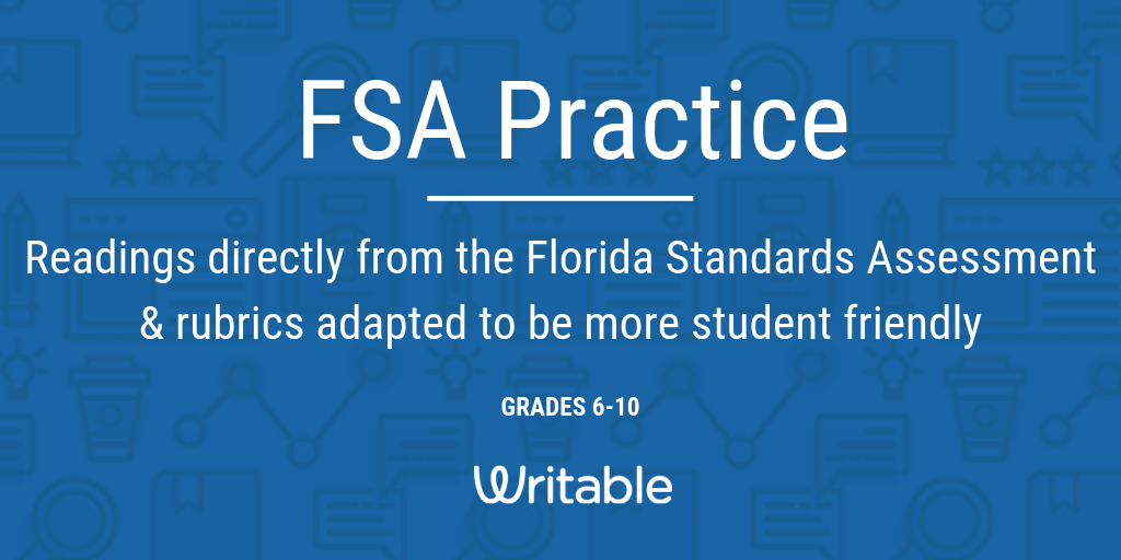 New FSA Practice Writing Assignments (Florida Standards Assessment