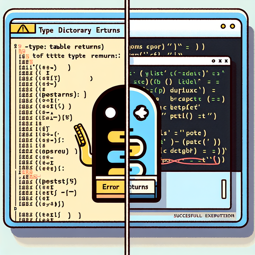 Resolving the “Type Dictionary Error” in Python Table Returns | by ...