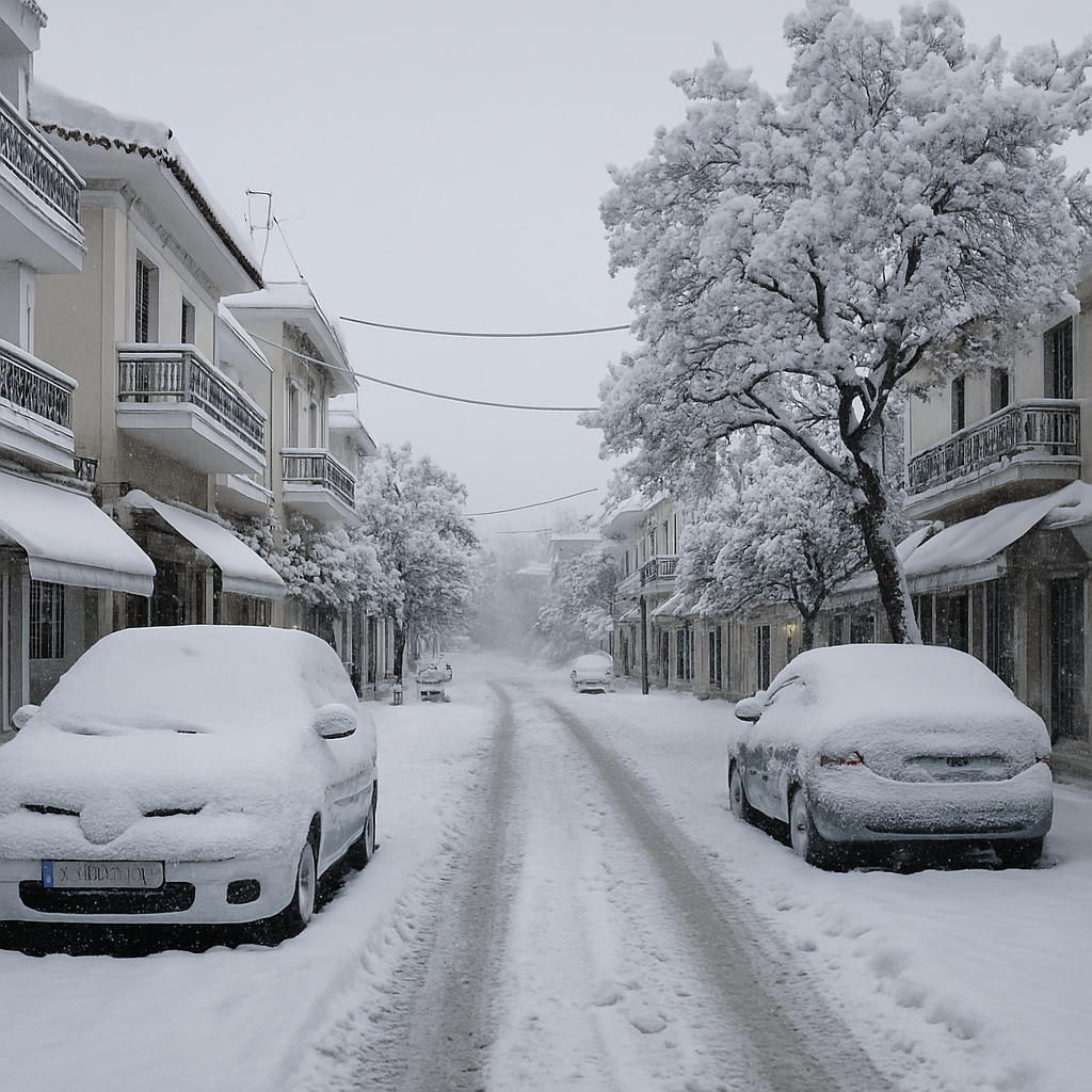 Schneechaos in Griechenland — Ein außergewöhnlicher Wetterumschwung im Frühjahr 2025