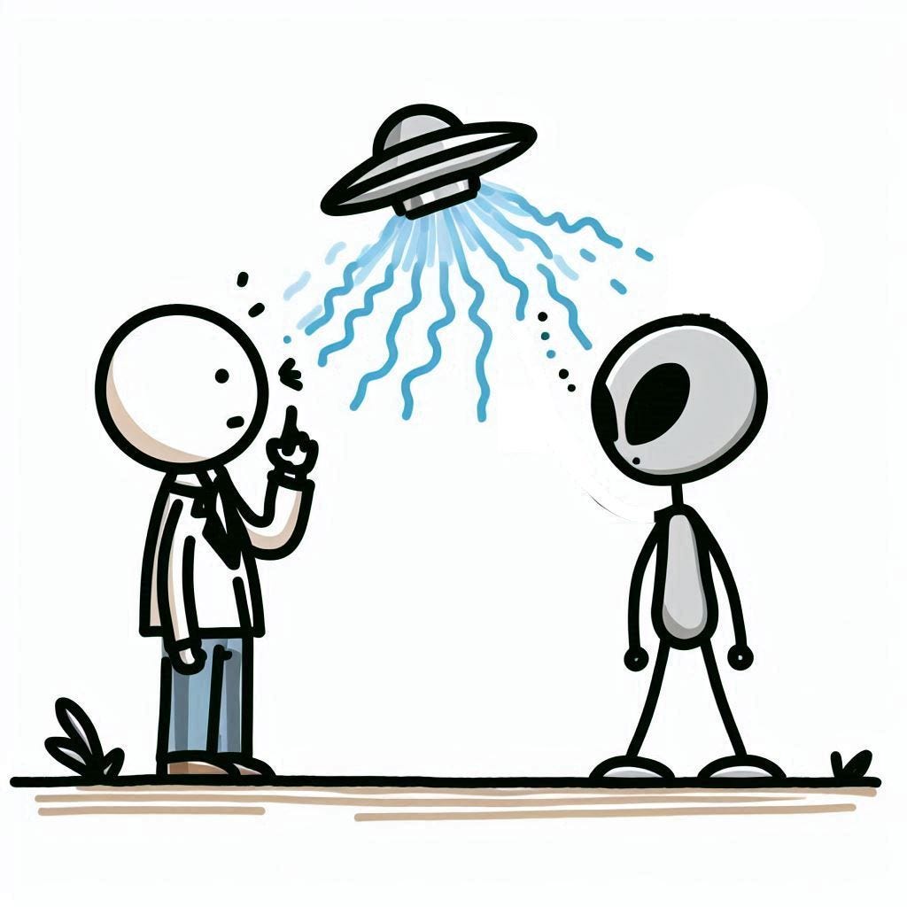 A Simple Scientific Explanation for Telepathic Communication with UFOs
