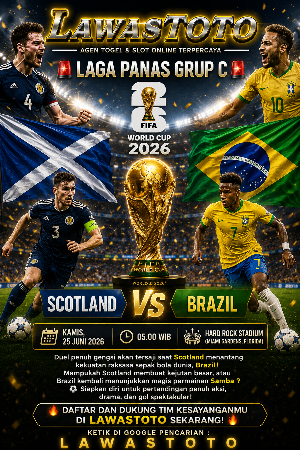🔥 BIG MATCH PIALA DUNIA 2026 🔥
 ⚽ Besok Pagi! ⚽