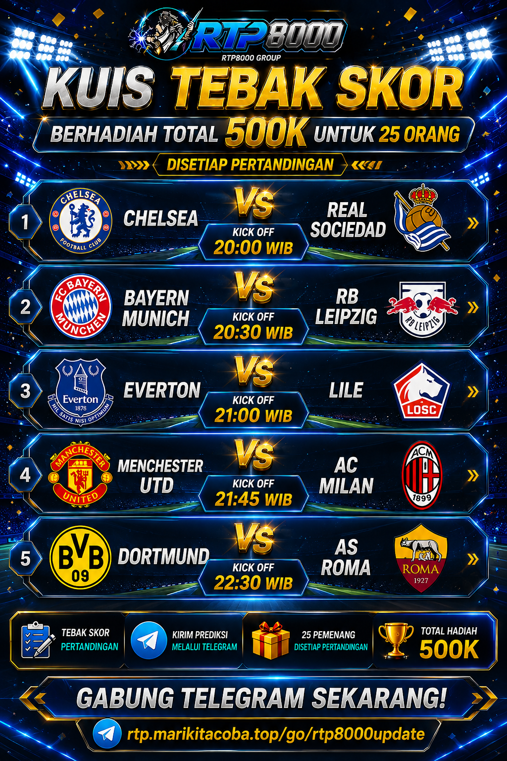 Kuis Tebak Club Friendly Match RTP8000