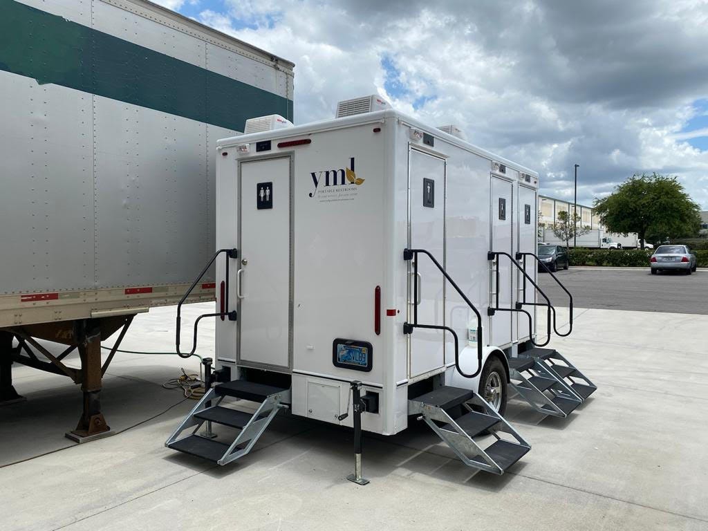 Different Types Of Construction Portable Restrooms For Rent by YML