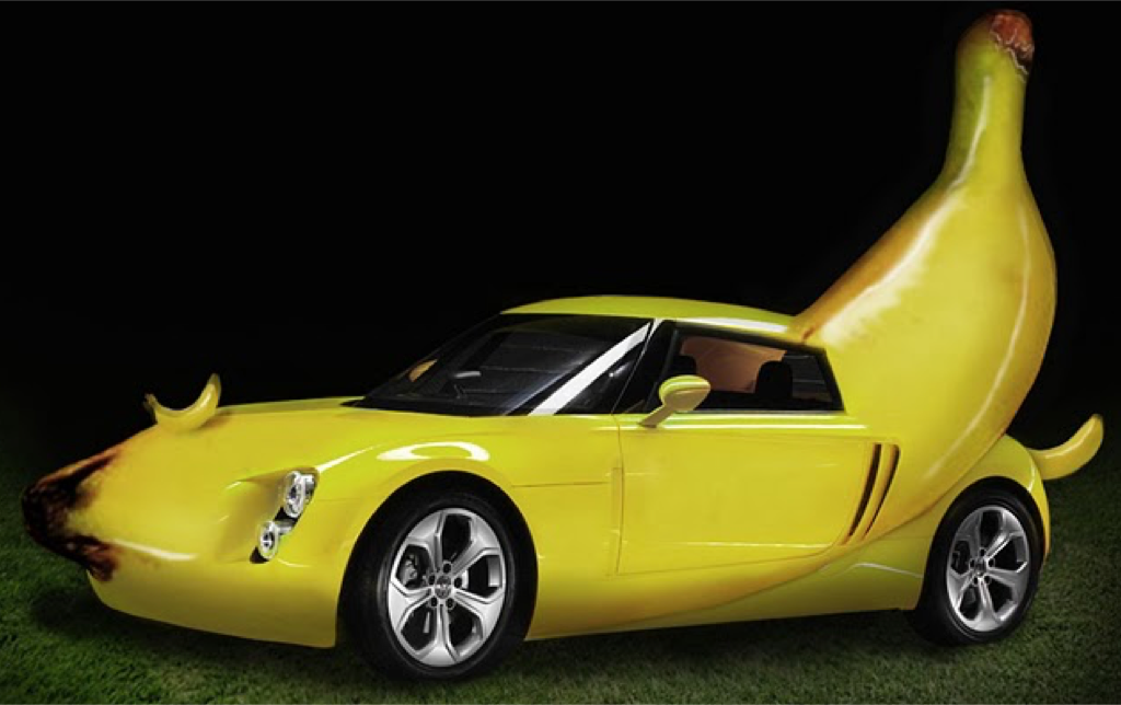 машина банан. машина банан. машина банан. необычные машины. машина в форме банана.