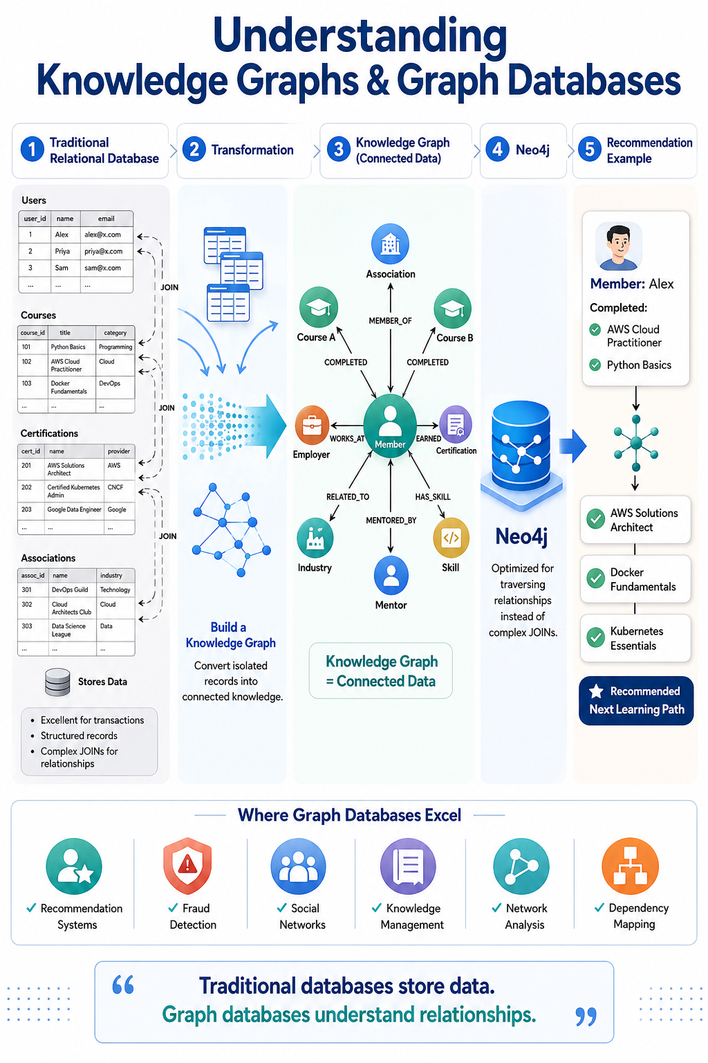 From Tables to Relationships: Understanding Knowledge Graphs and Graph Databases (Neo4j)