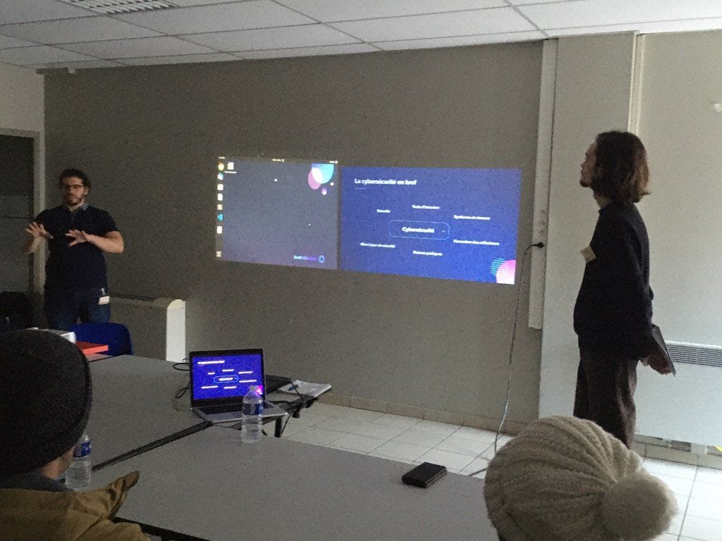 Photo de notre présentation de l’Escape game