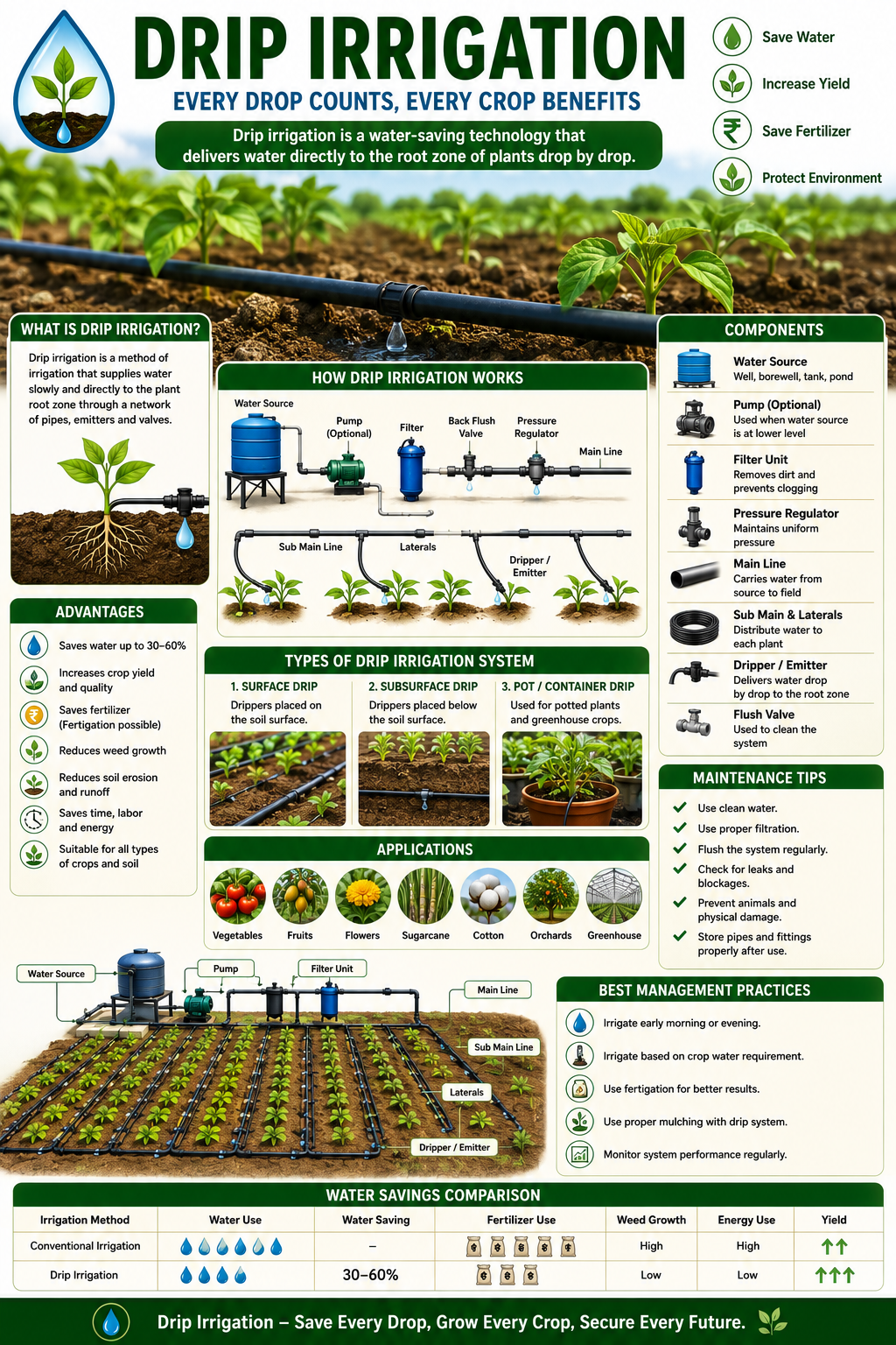 Drip Irrigation: Application in Modern Agriculture