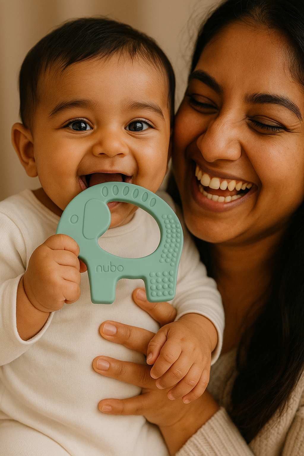 Baby chewing nubo ele ring teether