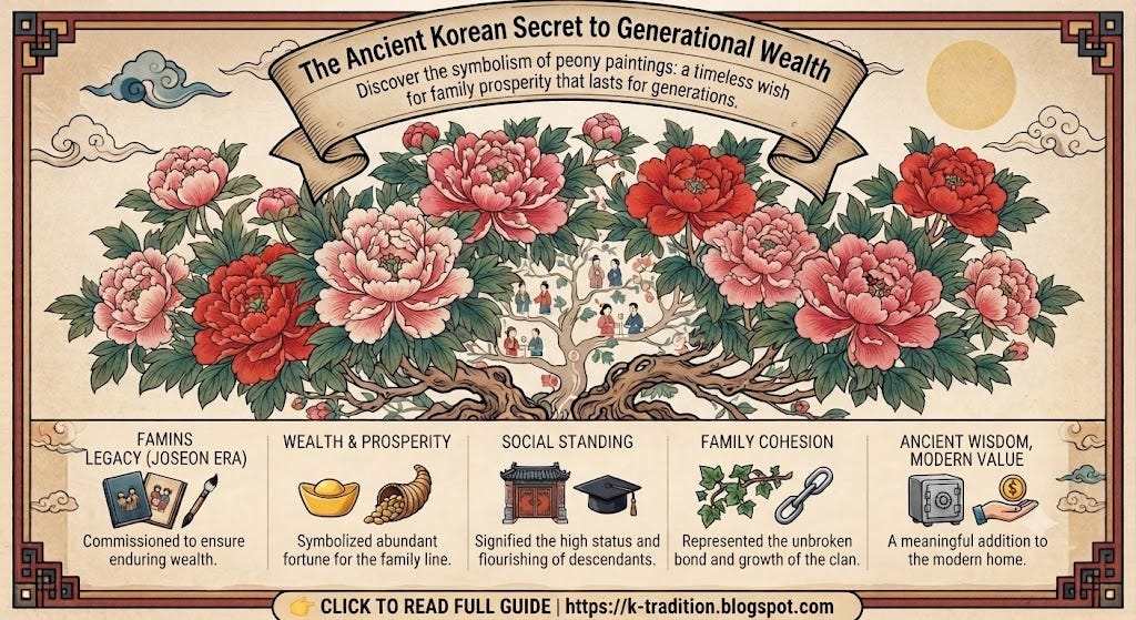 The Symbolism of Long-Term Prosperity in Korean Peony Art