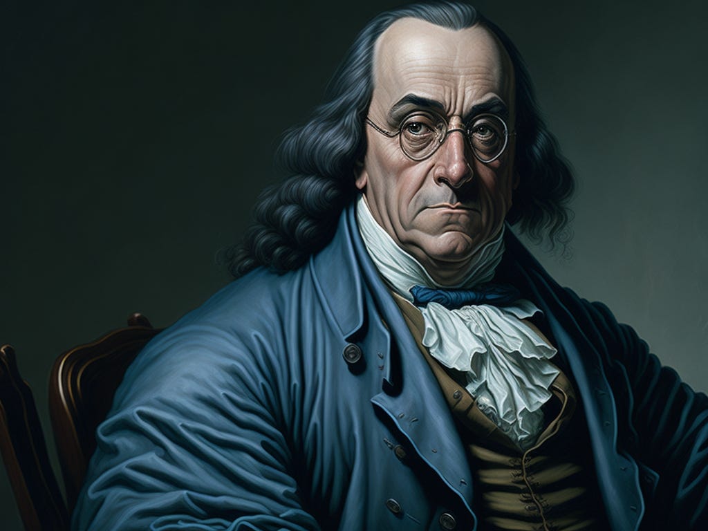 Benjamin Franklin. The Founding Father of the United States and a