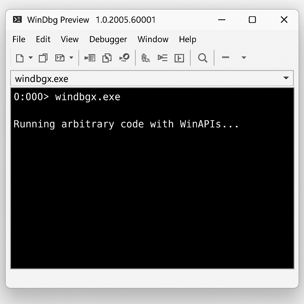 AppLocker bypass using Windbgx.