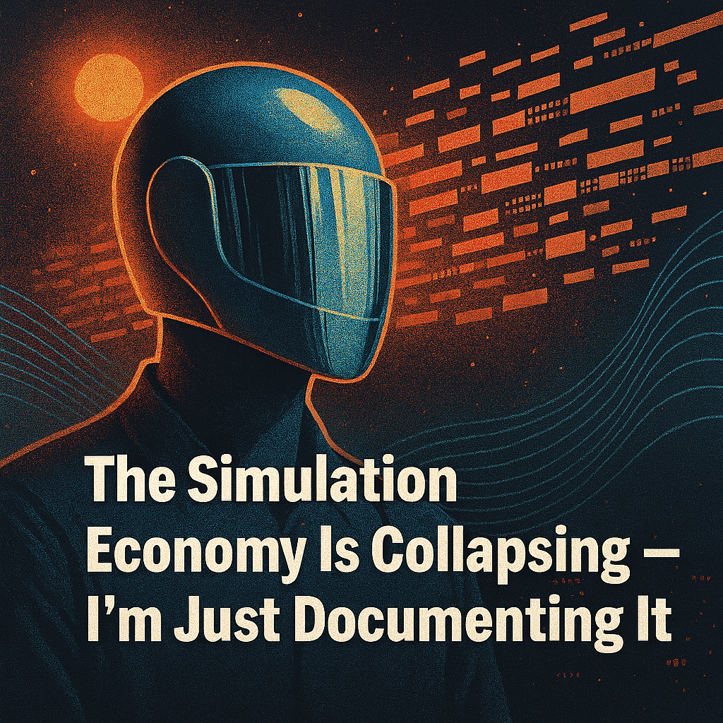🧾 The Simulation Economy Is Collapsing — I’m Just Documenting It