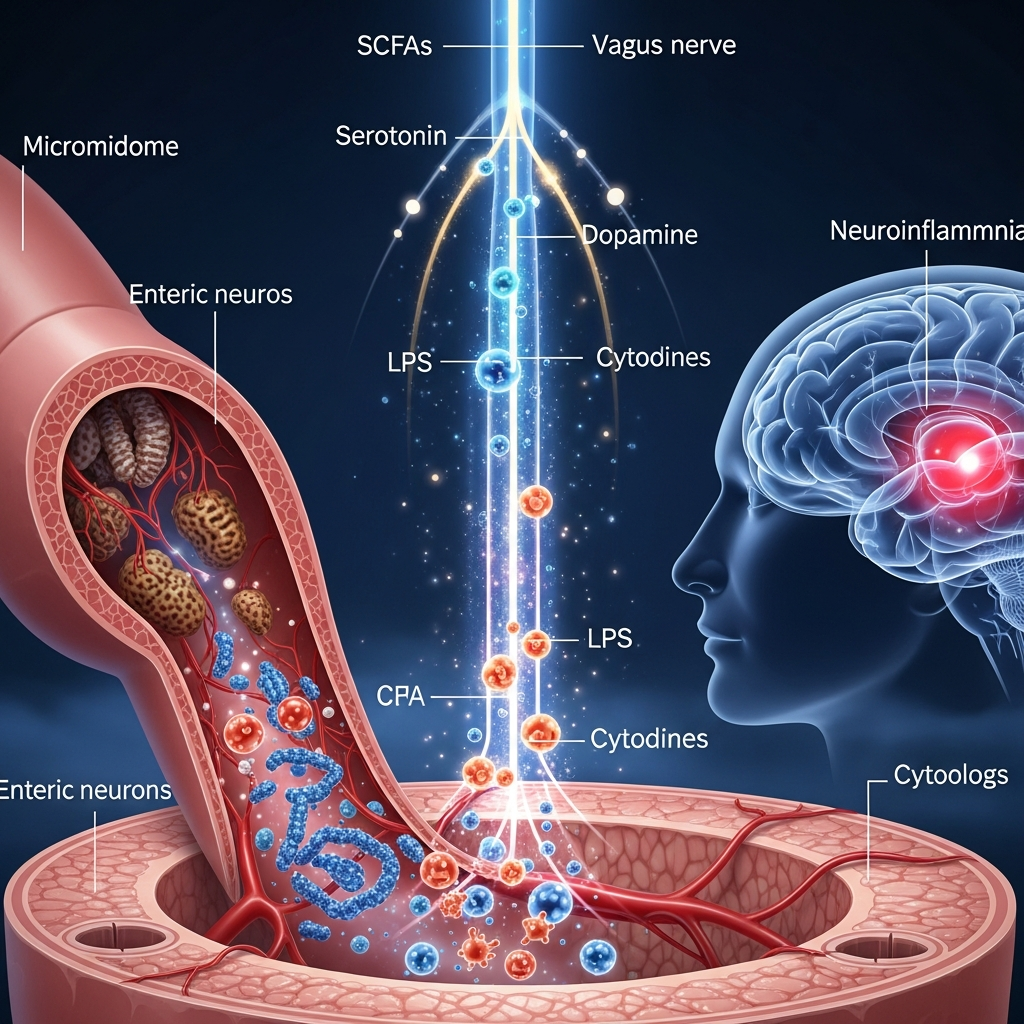 The Microbiota-Gut-Brain Axis: Mechanisms, Dysbiosis, and Neurological Consequences
