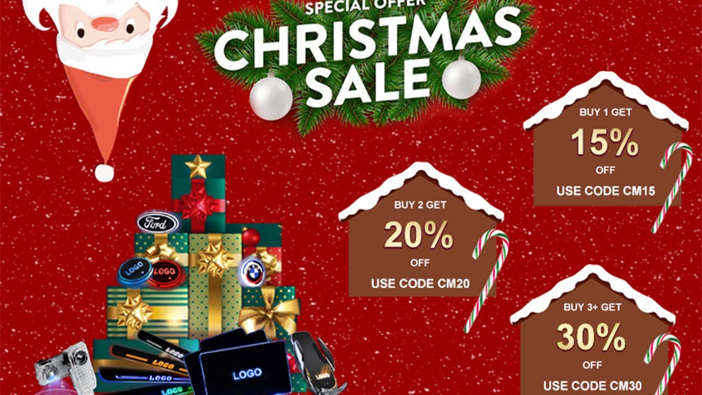 Shine Bright This Christmas Festive LED Auto Accessories to Light Up