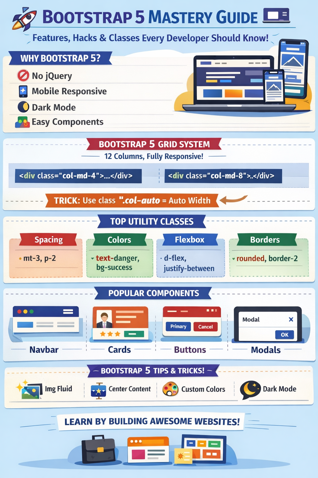 🚀 Bootstrap 5 Mastery Guide — Features, Hacks, & Classes Every ...