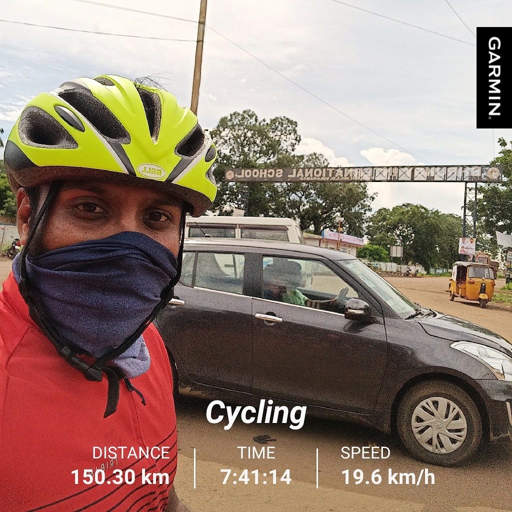 How I Rode 150km On My Bicycle. Well planned and decently trained is… | by  Manoj Surya | In Fitness And In Health | Medium