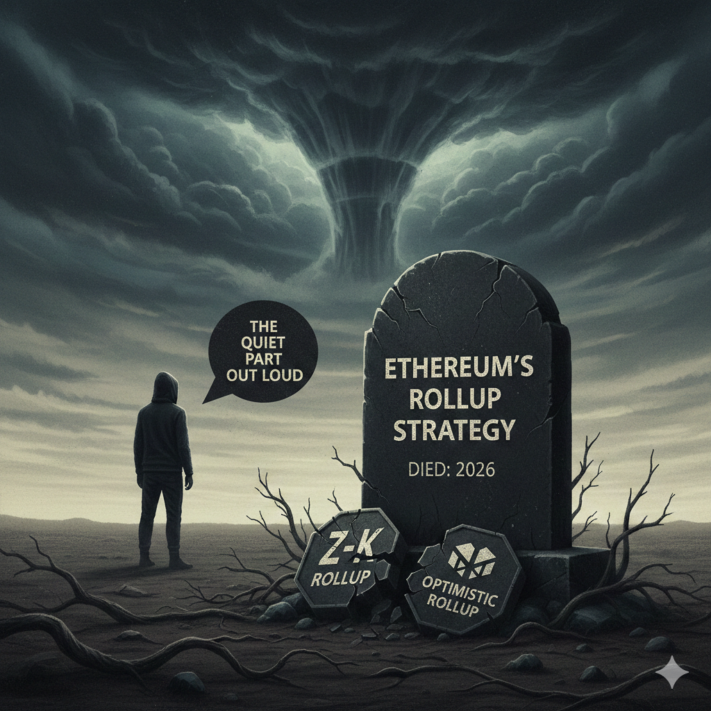 Ethereum’s Rollup Strategy Is Dead. Vitalik Just Said the Quiet Part Out Loud.