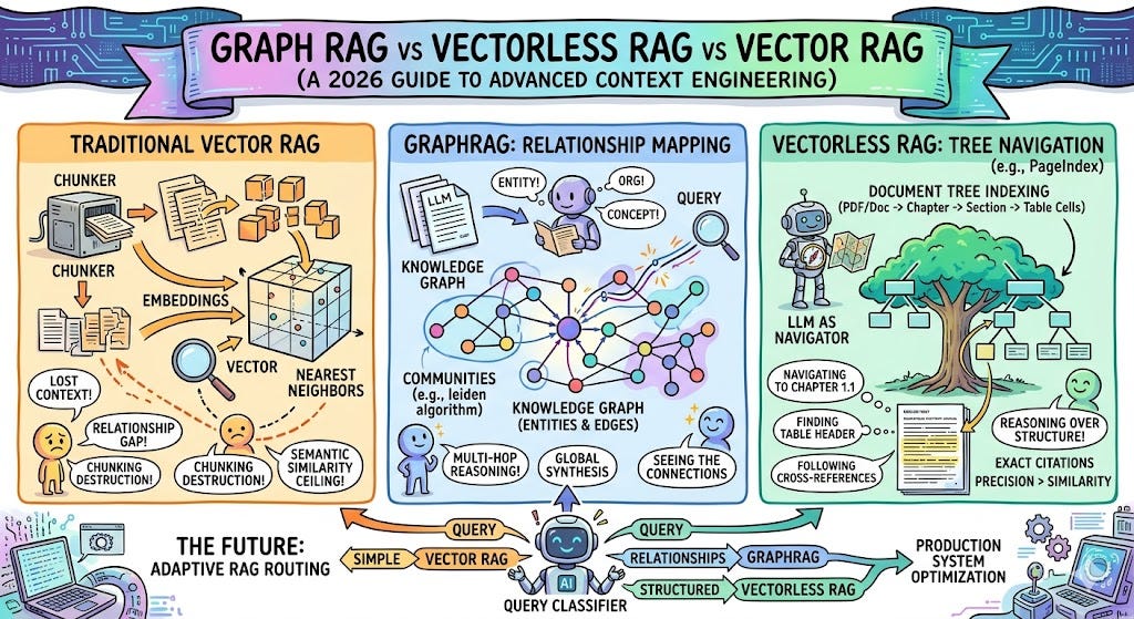 GraphRAG vs Vectorless RAG vs Vector RAG (A 2026 Guide to Advanced ...