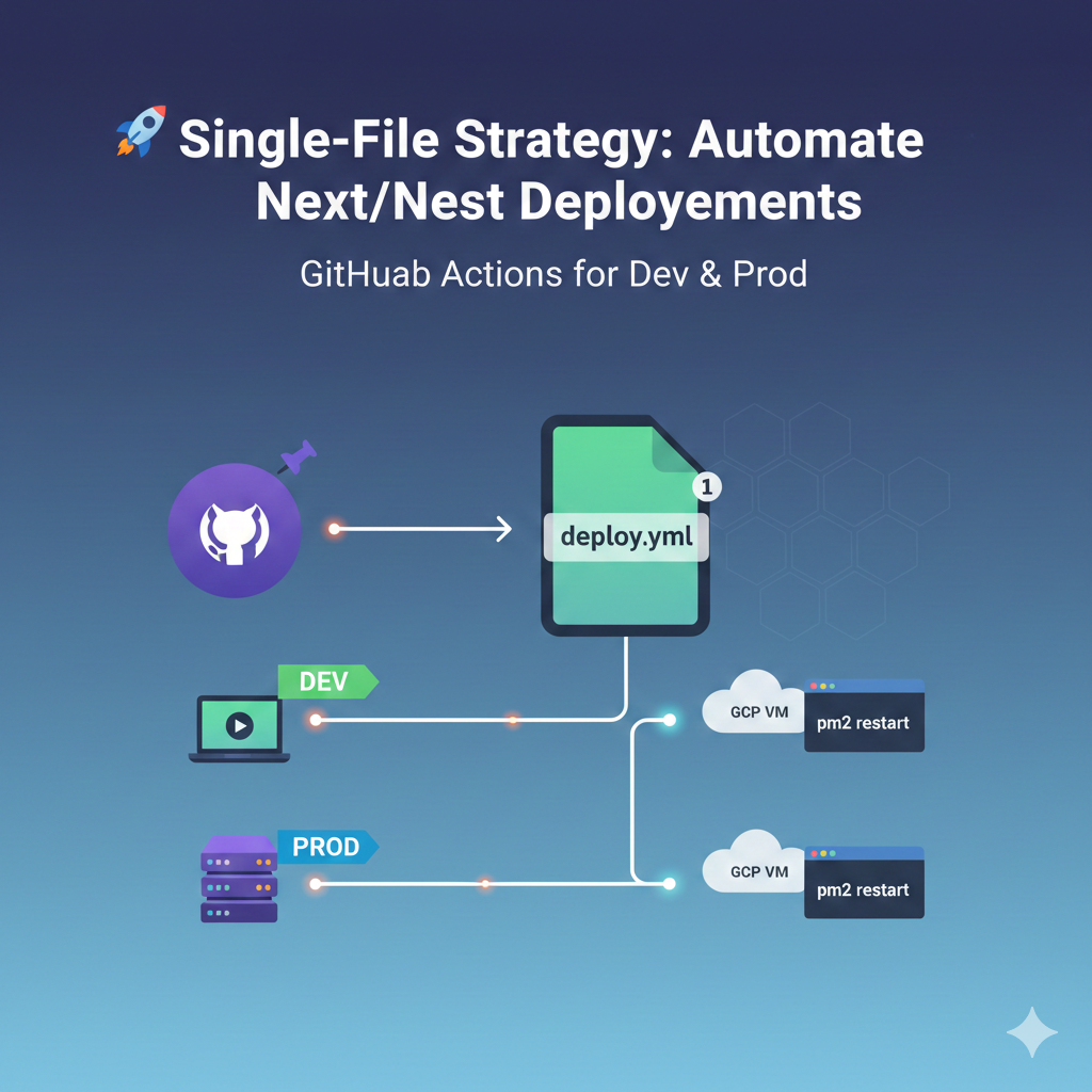Automating Full-Stack Deployments: The "Single-File" Strategy for Next.js and Nest.js on GCP 🚀