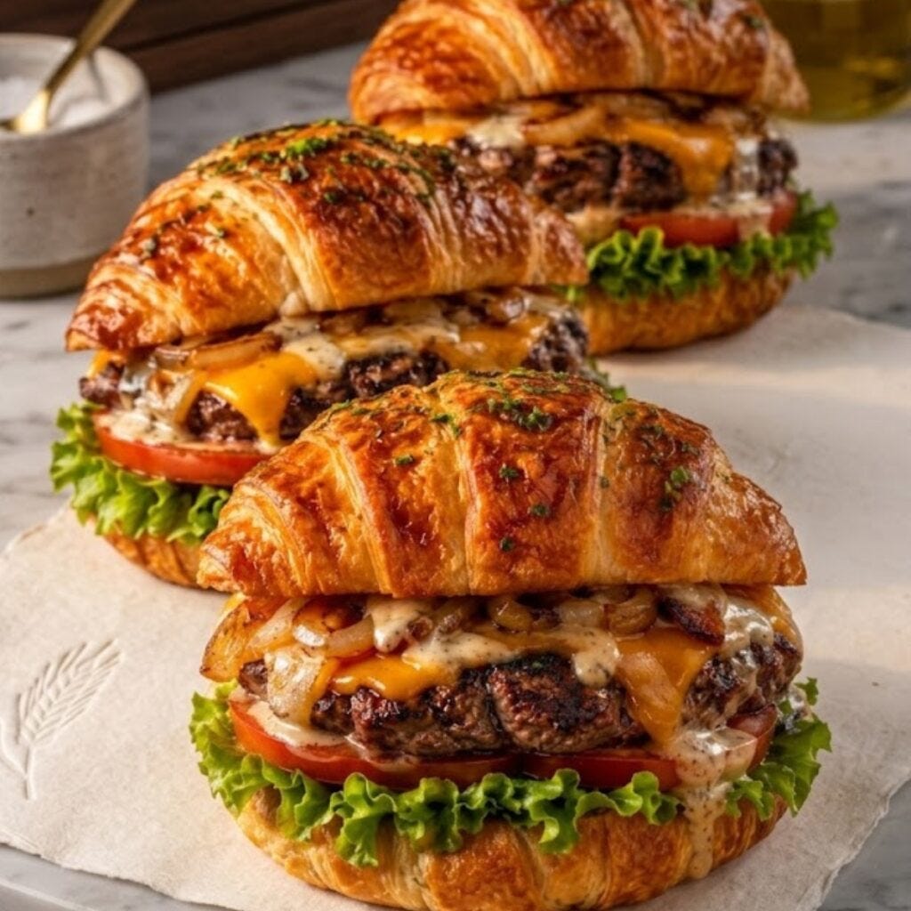 Croissant Smash Burgers