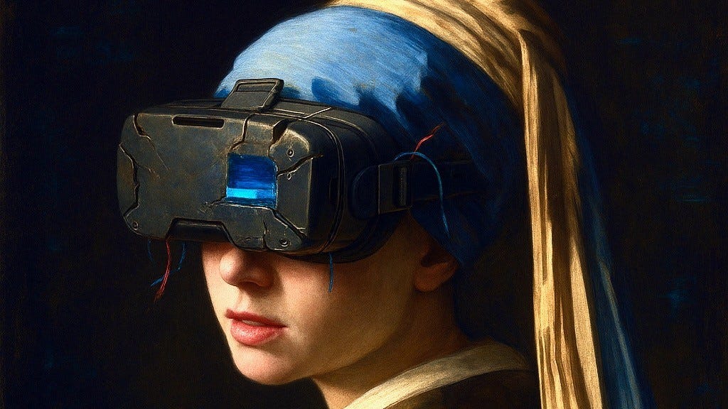 “Girl with the Pearl Earring” Johannes Vermeer © 2025 Rocinante Research, AI Generated