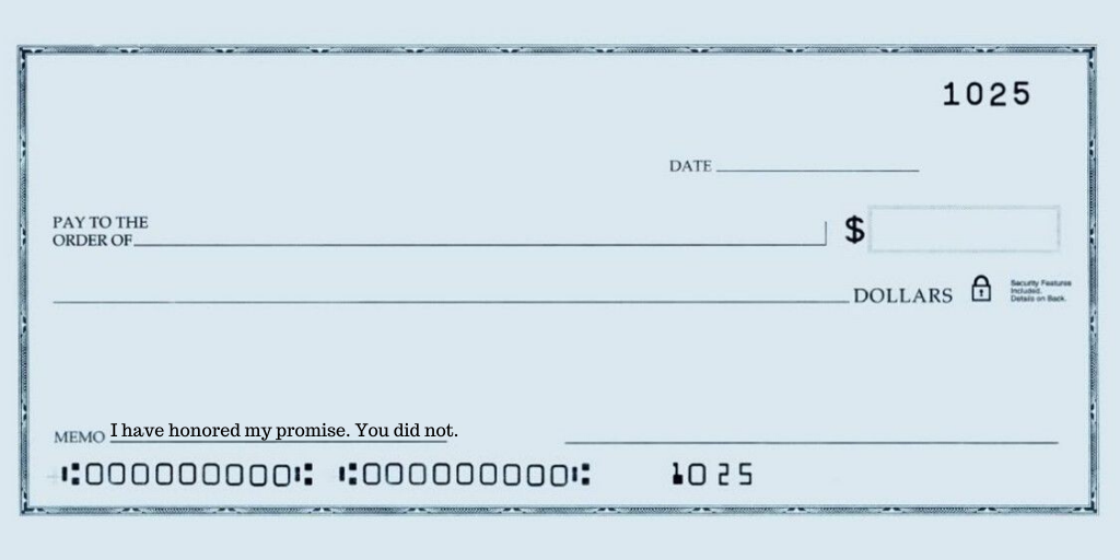 Memo Line on the Last Child Support Check by Conan Kmiecik Medium