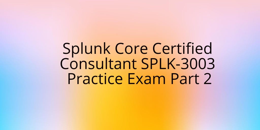 SPLK-1002 Fragenpool