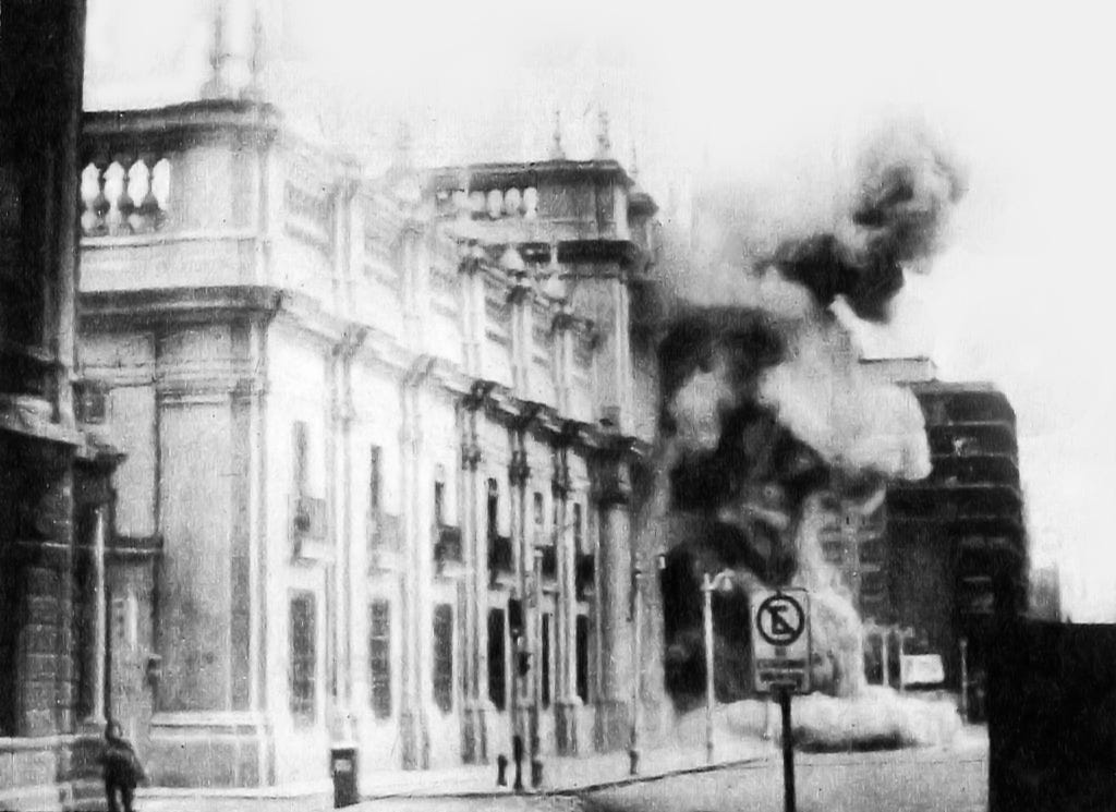 The attack on Presidential palace, 11 September 1973. Source: [5]