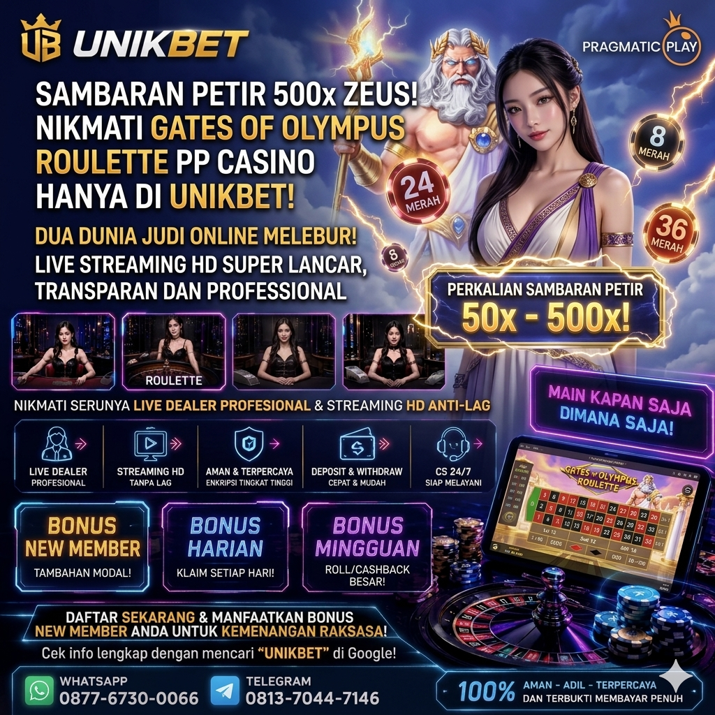 Sambaran Petir 500x Zeus! Nikmati Gates of Olympus Roulette PP Casino Hanya di Unikbet